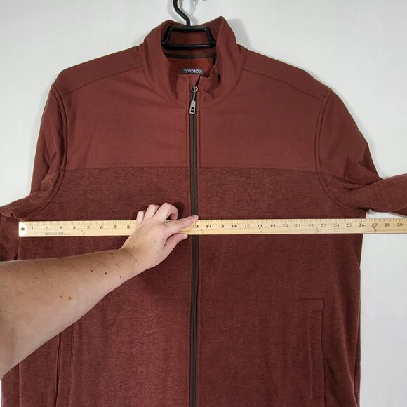 Toad & Co Jacket Mens XXL Brick Red Medium Weight Windbreaker Fleece Zip Pockets - Picture 7 of 8